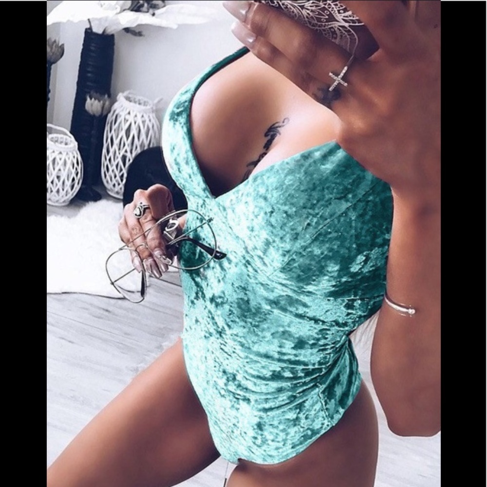 Onesie bodysuit crushed velvet festival dance